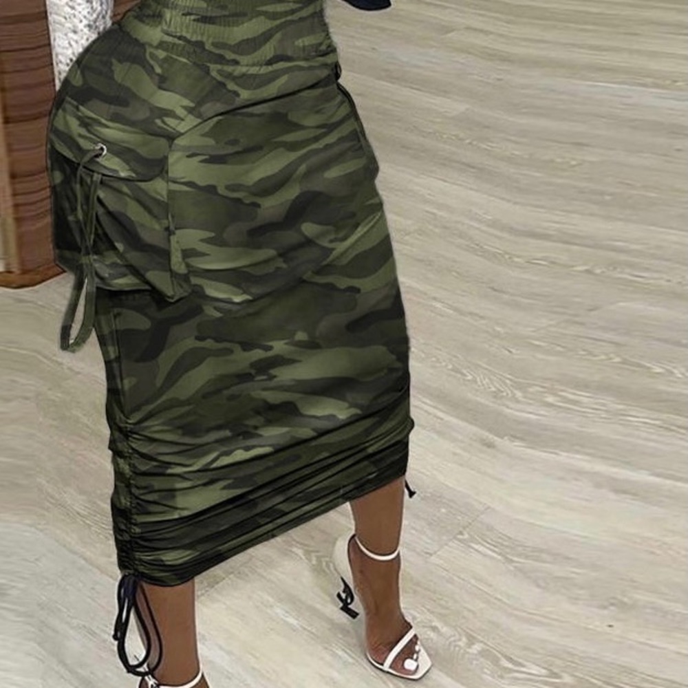 COPY - Women’s Military Fashion Ruched Sexy Skirt